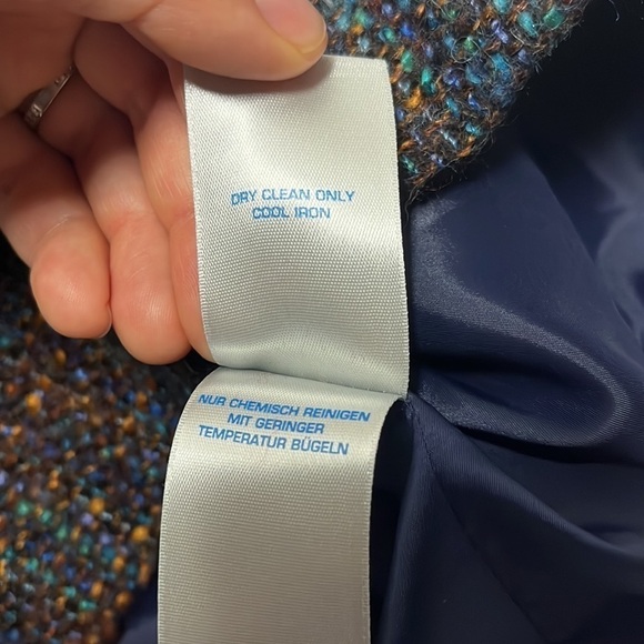 Boden "Notre Dame" Blue/Multi Boucle Tweed Pencil Skirt size 6 petite - Picture 5 of 6